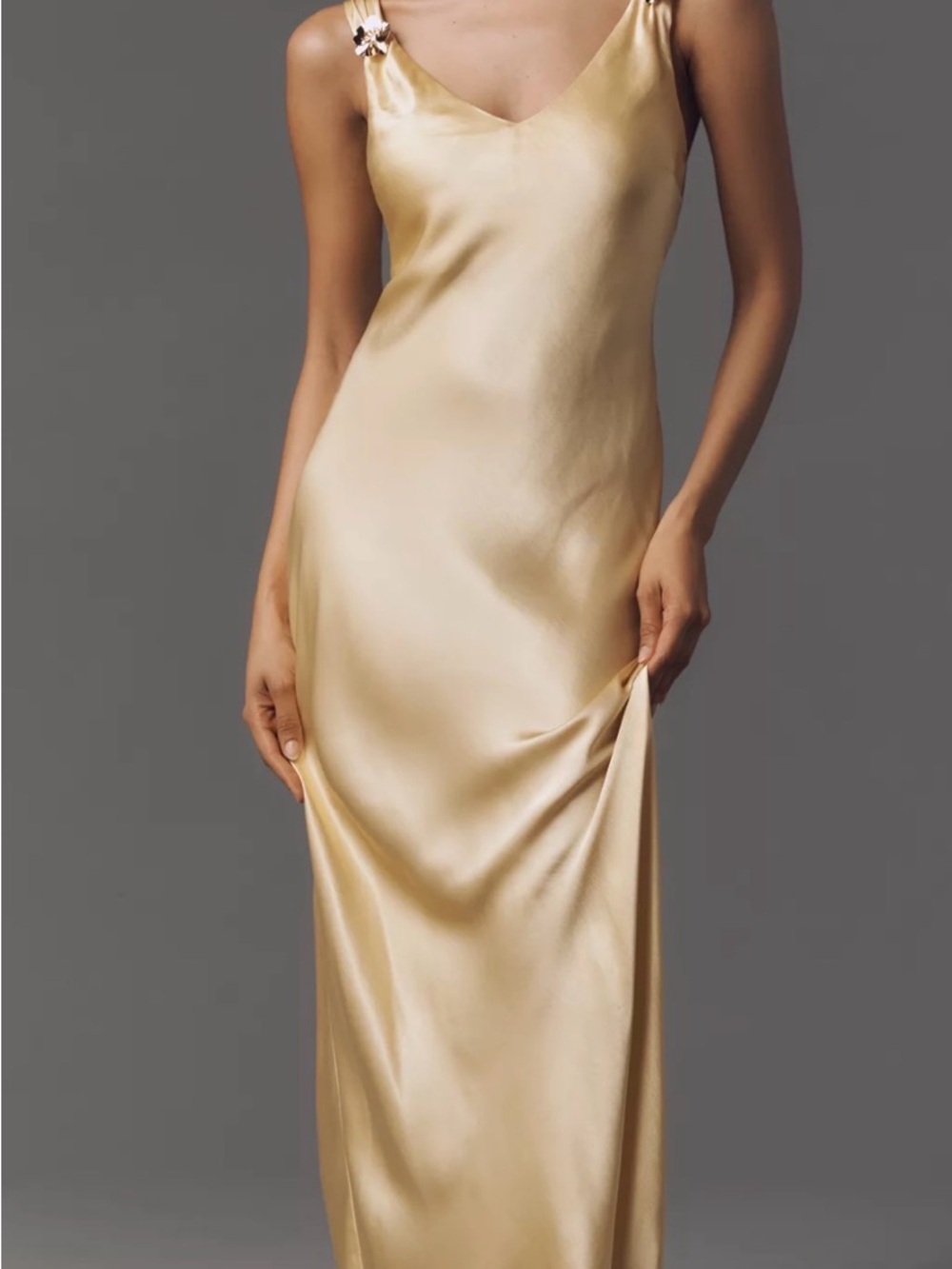 By Anthropologie Sleeveless V-Neck Midi Slip Dress - Picture 5 of 6
